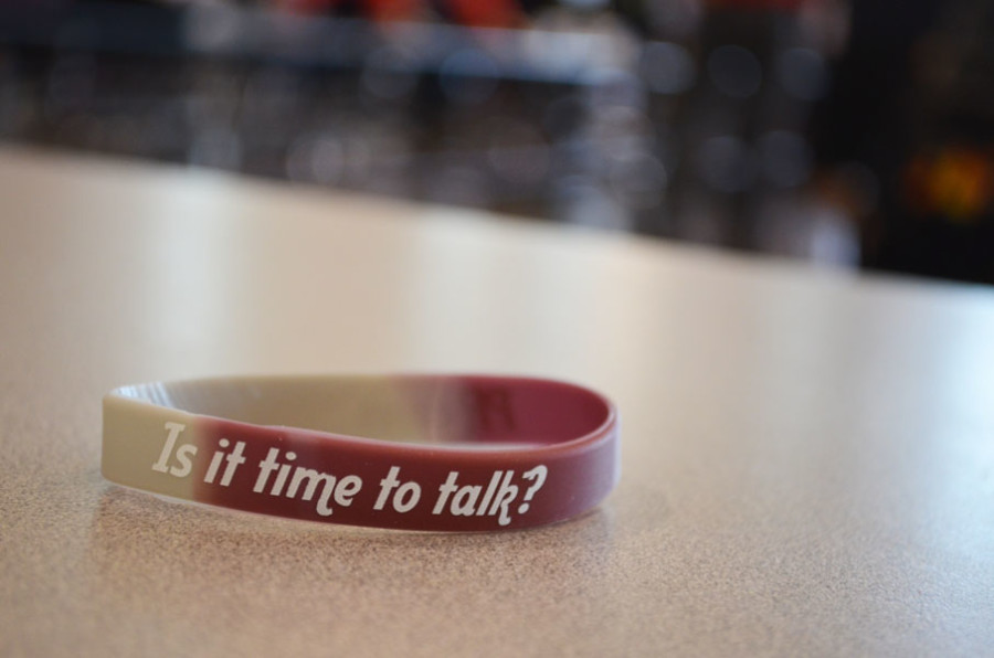 These bracelets were given out on March 18, 2015, when students and staff walked the track at Prairie Ridge to raise awareness about suicide prevention.