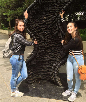 Maiwenn Turgis and Nina Raemont visited several places, including Millenium Park in Chicago.