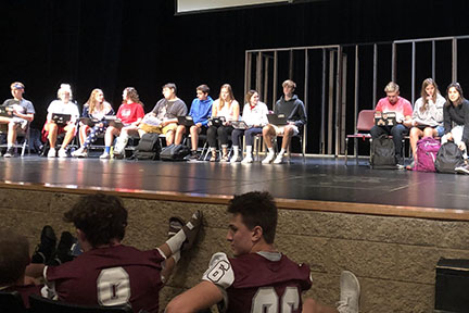 Students in Mr. Terhaars Civics class led a debate on abortion on Friday, September 6, 2019.