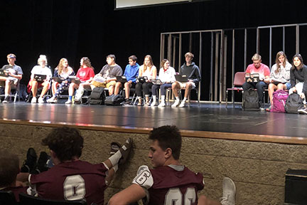 Students in Mr. Terhaar's Civics class led a debate on abortion on Friday, September 6, 2019.