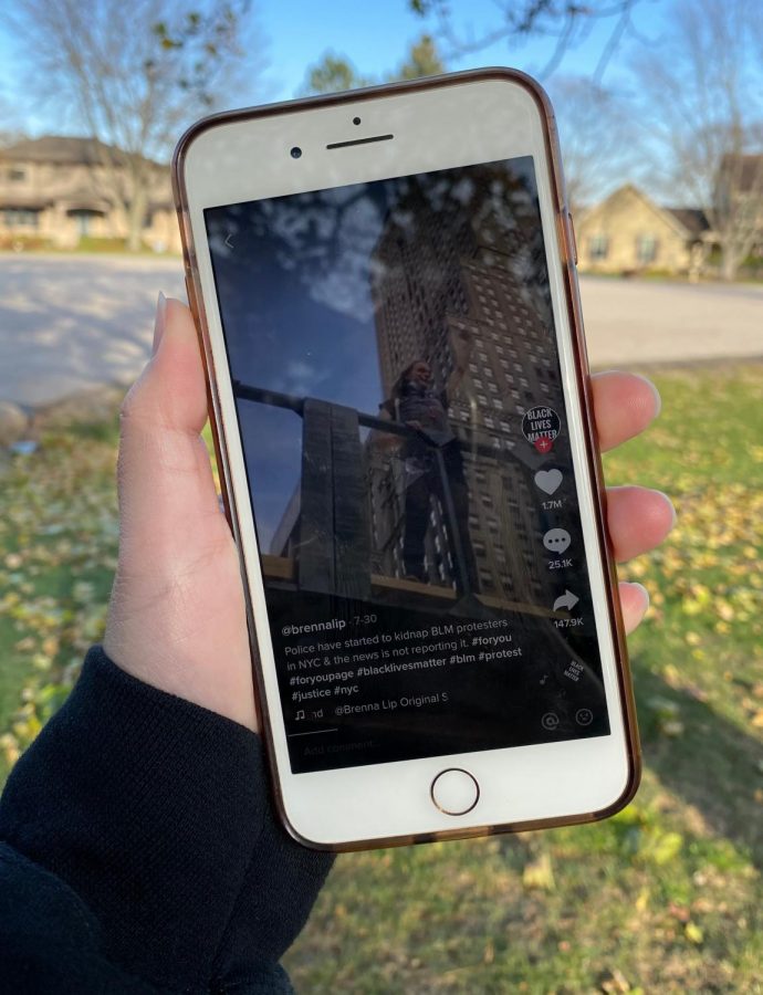 Information about issues such as Black Lives Matter have dominated social media feeds in recent months, as shown in this TikTok user's For You page.