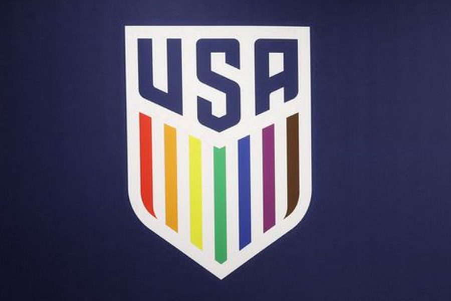 The+US+Mens+National+Team+responded+to+discriminatory+comments+from+Qatar+officials+by+changing+their+original+red+stripe+design%2C+to+a+rainbow+design%2C+to+show+solidarity+with+LGBTQIA+people.+