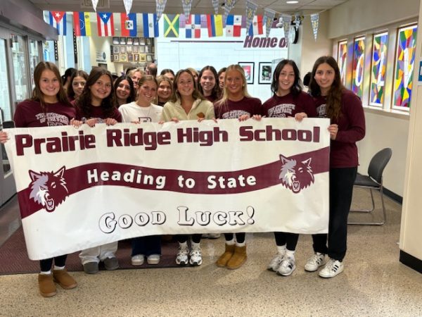 Zoe Nanos and Charlie Ann Benton are going to State as Tennis doubles and walked in a state send-off parade in their honor on October 22, 2025. Photo Credit: Erin Palese