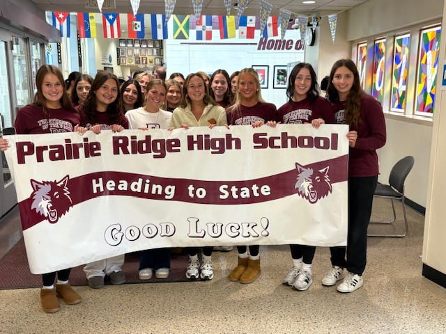 Zoe Nanos and Charlie Ann Benton are going to State as Tennis doubles and walked in a state send-off parade in their honor on October 22, 2025. Photo Credit: Erin Palese