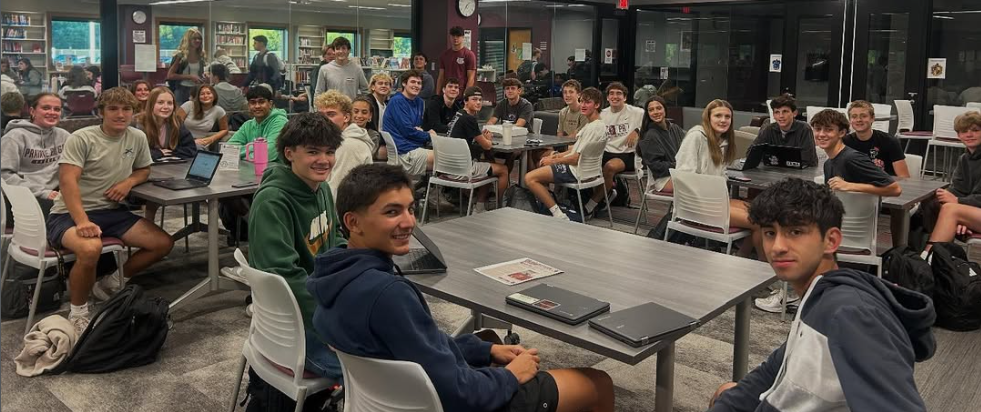 Students gathered in the library on August 27, 2025  the first Veterans Support Club meeting. | Photo Credit: @pr_veteransupportclub